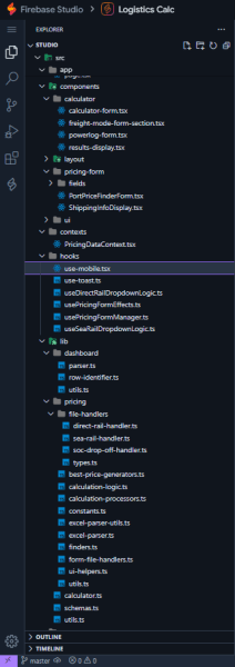 Разбитая структура приложения самим Gemini после моих постоянных просьб и советов по рефакторнингу 