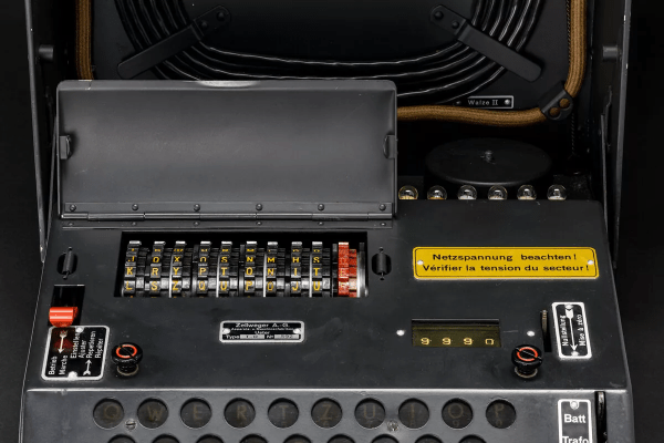 Шифровальные диски в шифровальной машине NEMA. Швейцария, 1947. Коллекция Музея криптографии, № 492. Источник Шифровальные диски в шифровальной машине NEMA. Швейцария, 1947. Коллекция Музея криптографии, № 492. Источник