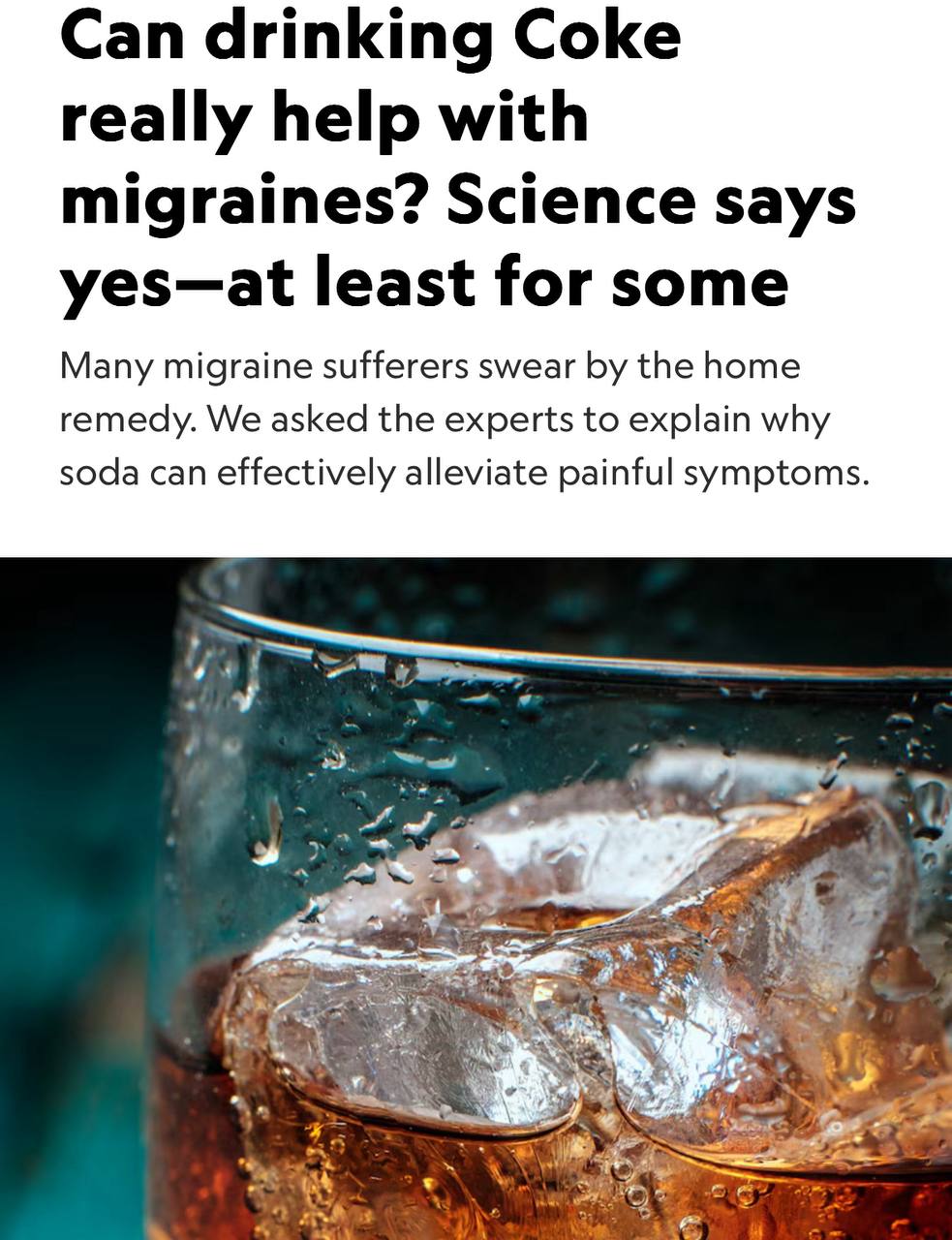 Кола убирает мигрень — исследователи подтвердили: холодная сладкая газировка может... 2 file_100.jpg