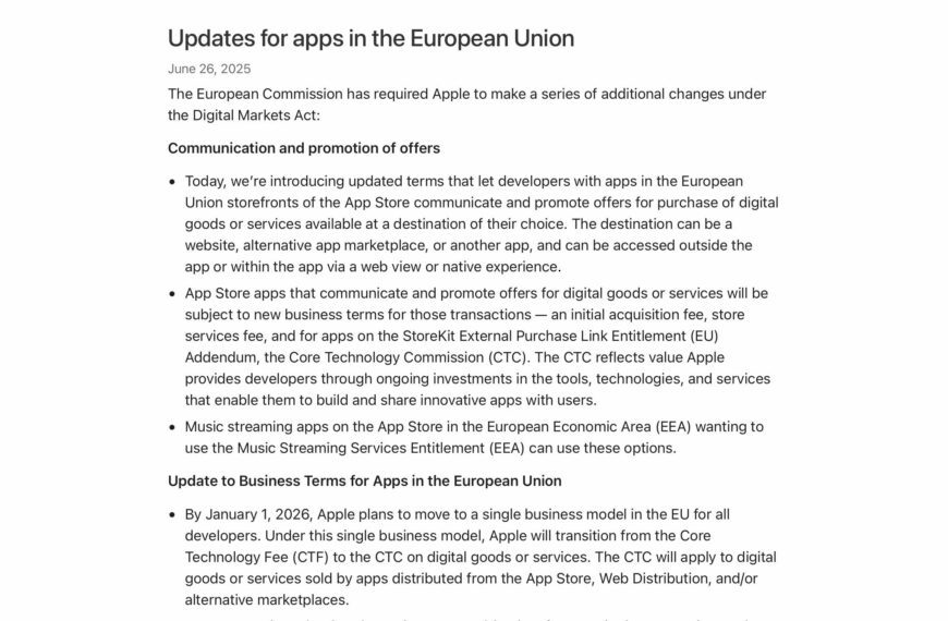 🇪🇺Apple объявила об обновлении правил&hellip;