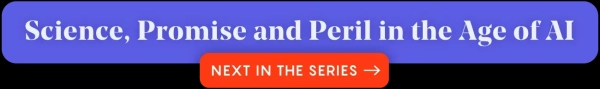 Математическая красота, истина и доказательство в эпоху ИИ 7 Рекламная карточка с надписью «Наука, перспективы и опасности в эпоху искусственного интеллекта. СЛЕДУЮЩАЯ В СЕРИИ»
