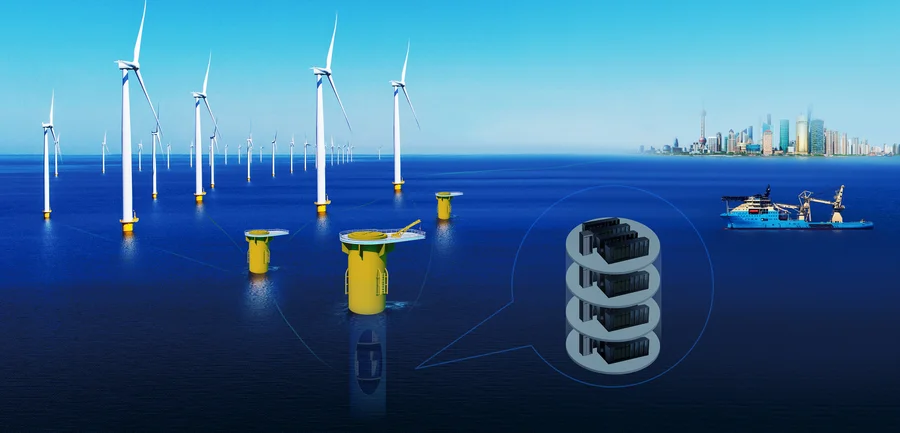 график, показывающий подводные центры обработки данных