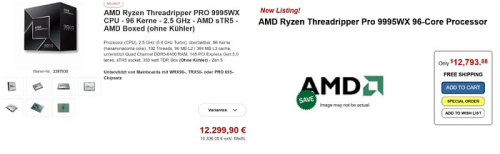 AMD Threadripper PRO 9995X почти за $12 тысяч показал возможности в Geekbench AMD Threadripper PRO 9995X почти за $12 тысяч показал возможности в Geekbench
