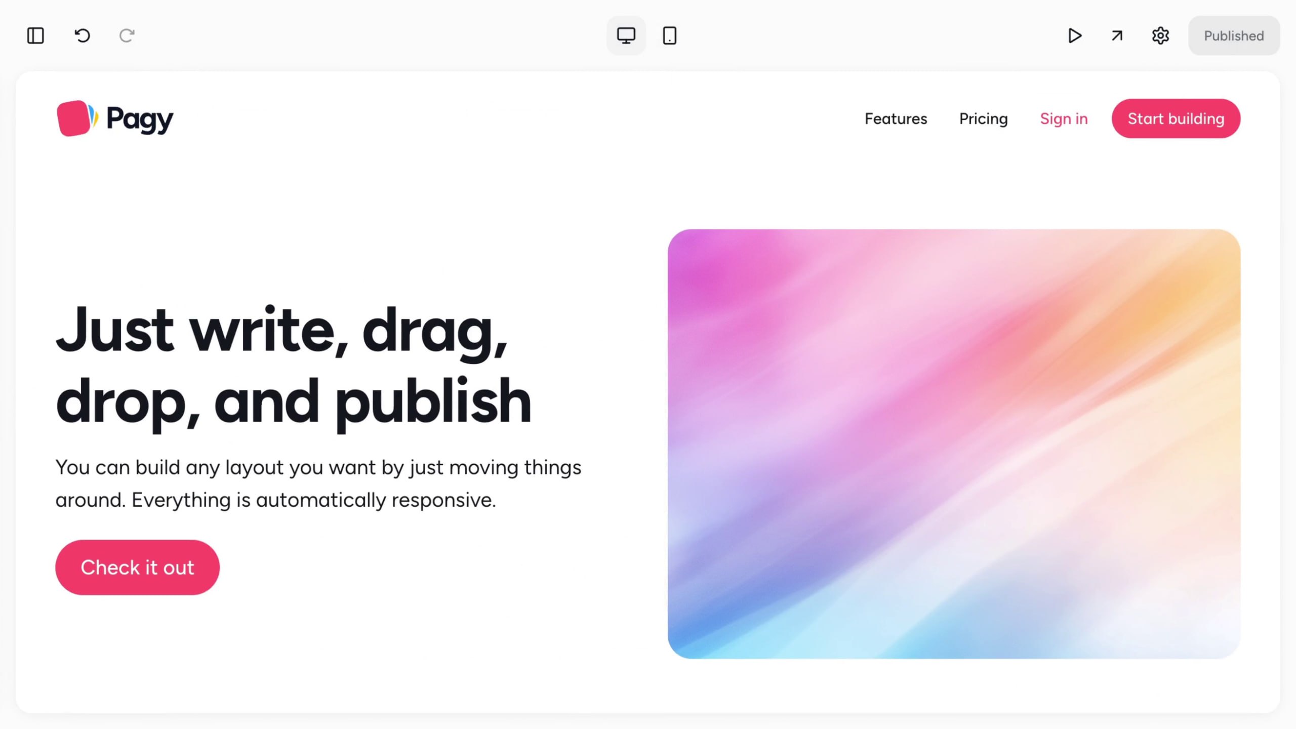 Создаем лендинги и небольшие веб-проекты за секунду. Релизнулся сервис Pagy,... 7 file_277.jpg