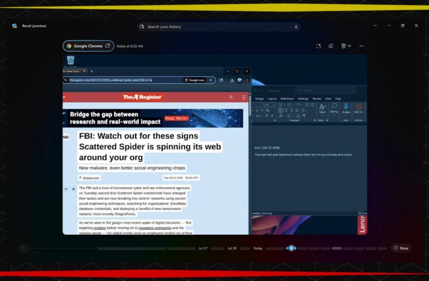 🥸 Windows Recall продолжает скринить&hellip;