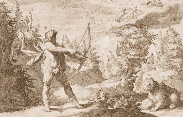 Аркад охотится на медведицу  