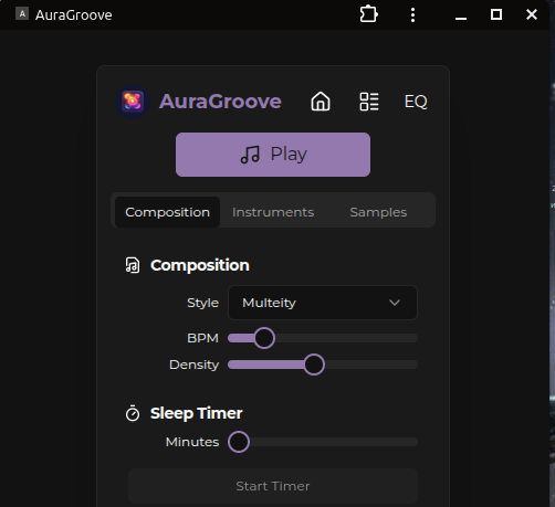 UI AuraGroove UI AuraGroove
