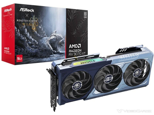 ASRock показала видеокарту Radeon RX 9070 XT Monster Hunter Wilds Edition