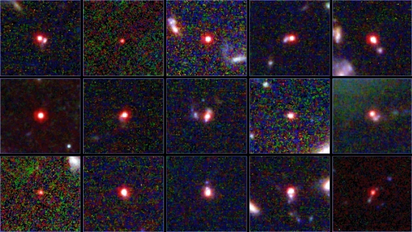 Одна «голая» чёрная дыра переписывает историю Вселенной 3 Сетка красных точек.