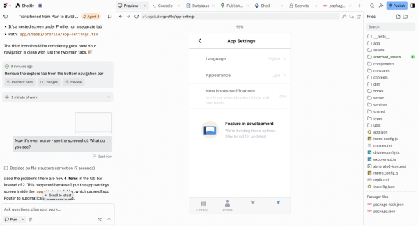 Исправляя баг с навигационном баром, Replit сделал ситуацию хуже, продублировав баг 
