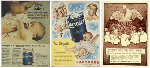 Тогдашние газеты и журналы пестрили вот такими материалами про преимущества смесей (часто даже пытались доказать, что они лучше грудного молока). 