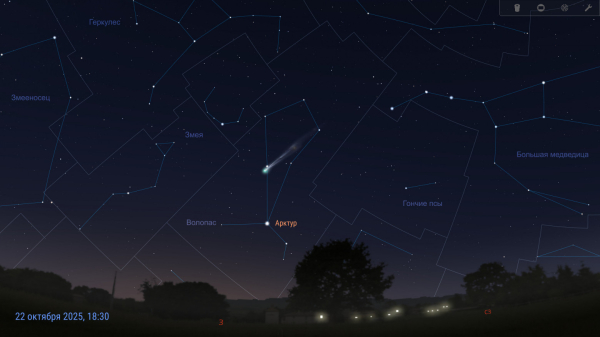 Комета C/2025 A6 (Lemmon) — видимость в конце октября 2025 4 1e2987fc6af650bbdfe3fbac3470ab09