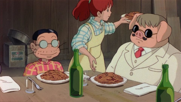 Впрочем, постоянно употребляющие пасту с томатным соусом работники семейной мастерской в Милане 1922 года в «Порко Россо» Миядзаки — всё же анахронизм. На большой фабрике возможно, но на семейном предприятии там и тогда это скорее были бы ризотто или полента Впрочем, постоянно употребляющие пасту с томатным соусом работники семейной мастерской в Милане 1922 года в «Порко Россо» Миядзаки — всё же анахронизм. На большой фабрике возможно, но на семейном предприятии там и тогда это скорее были бы ризотто или полента