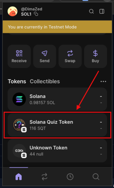 Кошелек с заработанными токенами Кошелек с заработанными токенами