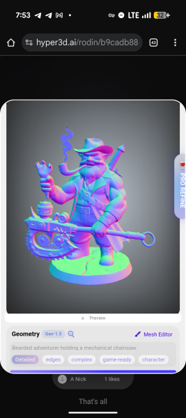 Тест более сложной вариации картинки, генерация заняла минуту! Тест более сложной вариации картинки, генерация заняла минуту!