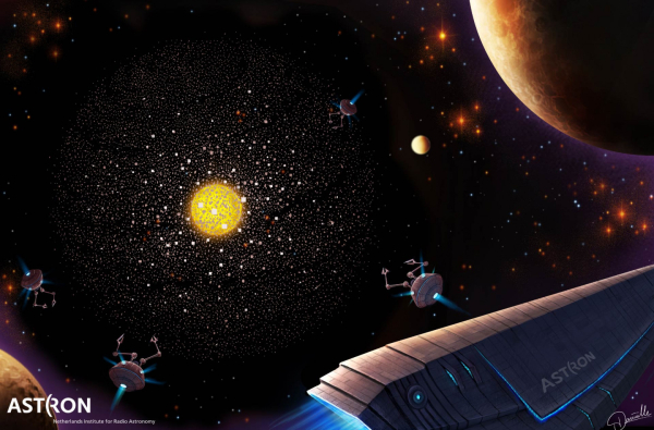 Галактики с высоким уровнем радиоизлучения могут быть домом для многих развитых цивилизаций 2 На этой иллюстрации показано, как могут выглядеть действия цивилизации типа III по шкале Кардашёва.