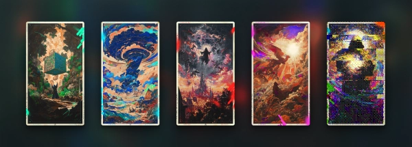 От помоев до «Сотбис»? Искусство ИИ вступает в новую фазу 2 Генри Добер создал эти визуальные эффекты для биткоин-NFT под названием «Орден Сатоши», который был продан на аукционе Sotheby's за 24 000 долларов.