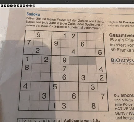 Применение классического компьютерного зрения для извлечения судоку 2 Анимация конвейера переработки