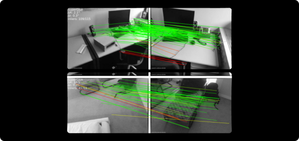 А вот SuperPoint + SuperGlue А вот SuperPoint + SuperGlue