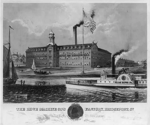 В Бриджпорте даже установлен памятник Элиасу Хоу В Бриджпорте даже установлен памятник Элиасу Хоу