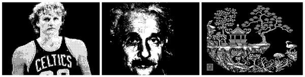 Примеры изображений, передаваемых в CompuServe, с использованием кодирования длин серий Примеры изображений, передаваемых в CompuServe, с использованием кодирования длин серий