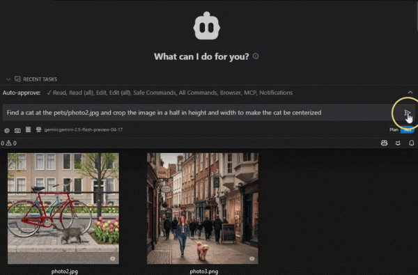 Найди кота и обрежь изображение так, чтобы кот был в центре.