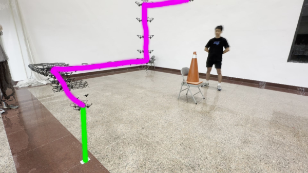 Качественное сравнение траекторий полёта в реальных условиях: траектория нового метода по сравнению с другими базовыми методами. Траектория взлёта отмечена зелёным, рабочая — пурпурным. Качественное сравнение траекторий полёта в реальных условиях: траектория нового метода по сравнению с другими базовыми методами. Траектория взлёта отмечена зелёным, рабочая — пурпурным.