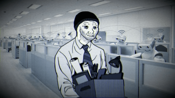 ИИ заменяет зумера на работе, отчего тот становится думером