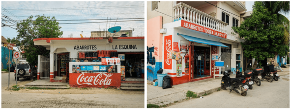 Вроде таких. По вывескам сразу понятно, кто тут товар №1.