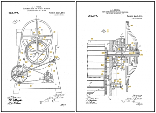 Патент US966677A «Приводной механизм для стиральных машин» Патент US966677A «Приводной механизм для стиральных машин»