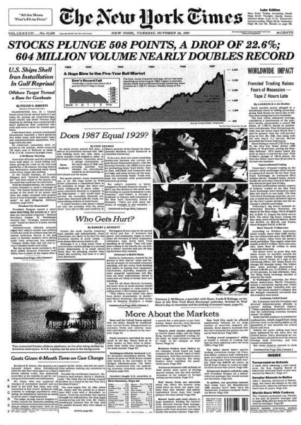 Несостоявшийся крах американской экономики в 1987 году