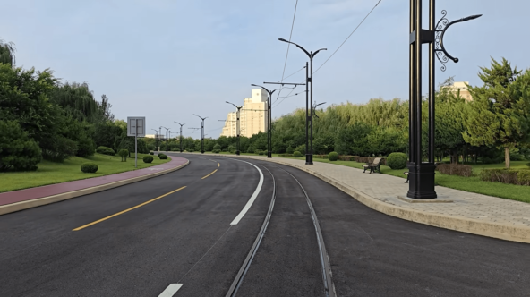 На курорте ходят трамваи