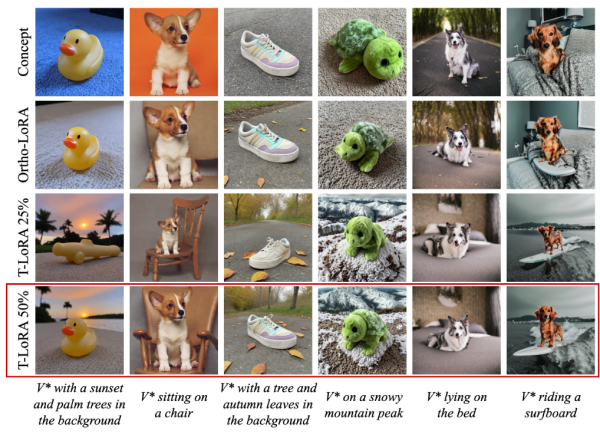 T-LoRA: дообучить диффузионную модель на одной картинке и не переобучиться 35 a60d23fc2edb6d532d2281b4a4210c92