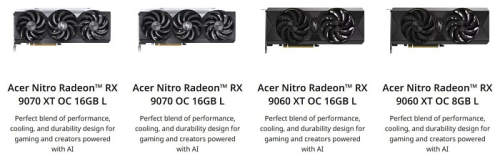 Acer выпустила облегчённые видеокарты Radeon RX 9000 серии NITRO L Acer выпустила облегчённые видеокарты Radeon RX 9000 серии NITRO L