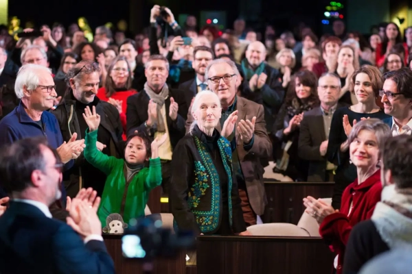 Гудолл в ЮНЕСКО в Париже, Франция, в феврале 2018 г.