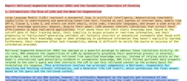 Пример визуализации чанков