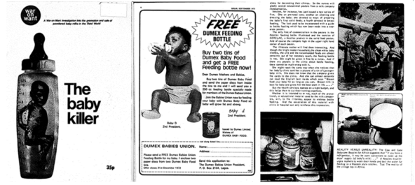 “The Baby Killer” - как Nestlé жертвует детскими жизнями ради прибыли (этот отчёт легко гуглится, там 35 страниц подробностей). 