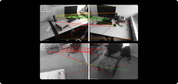 Матчи в сложных случаях на простых ключевых точка, просто SuperPoint, даже не SIFT Матчи в сложных случаях на простых ключевых точка, просто SuperPoint, даже не SIFT