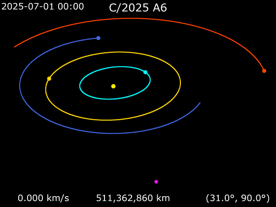 Комета C/2025 A6 (Lemmon) — видимость в конце октября 2025 1 e43ffc6b0dad7932bee97aae657bf73f