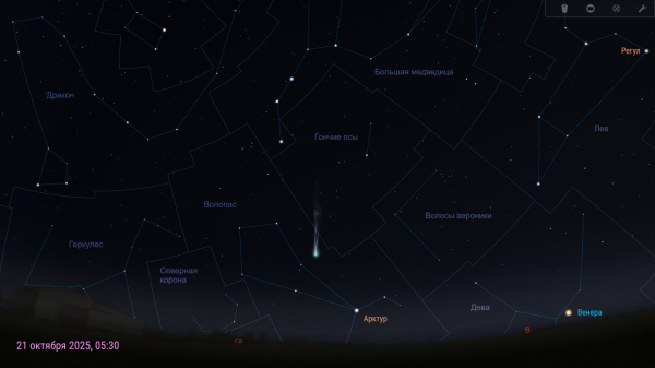 Комета C/2025 A6 (Lemmon) — видимость в конце октября 2025 16 e4ab14956c78e60f784dc58b4e1989d3