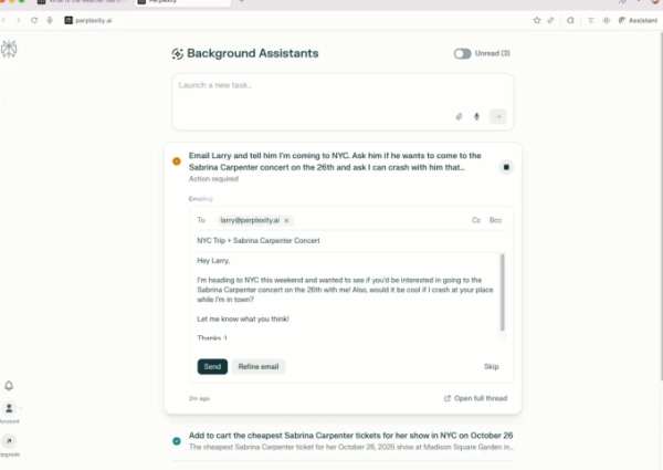 Браузер Comet AI от Perplexity теперь бесплатный; пользователи Max получают нового «фонового помощника» 2 e7e20ca3d7677a41f83c084439b31feb