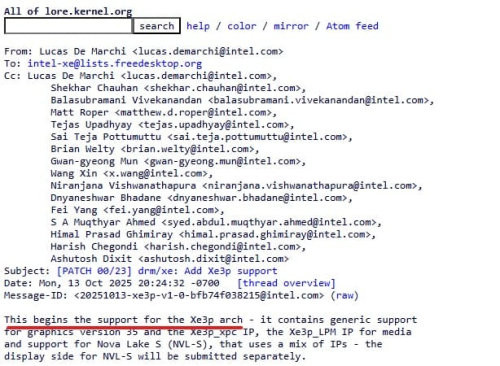 Intel подтвердила использование Xe3P в интегрированной графике Nova Lake-S