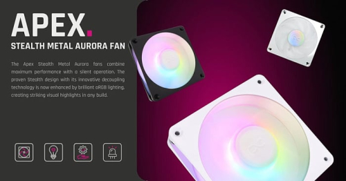 Металлические вентиляторы Alphacool Apex Stealth Metal Aurora теперь&hellip;
