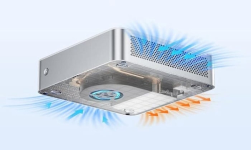 Мини-ПК Minisforum M1-1295 лишён каких-либо портов на лицевой панели