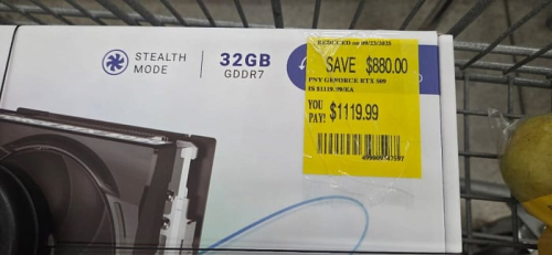 PNY GeForce RTX 5090 была продана за $1200 &ndash; это на 40% дешевле РРЦ