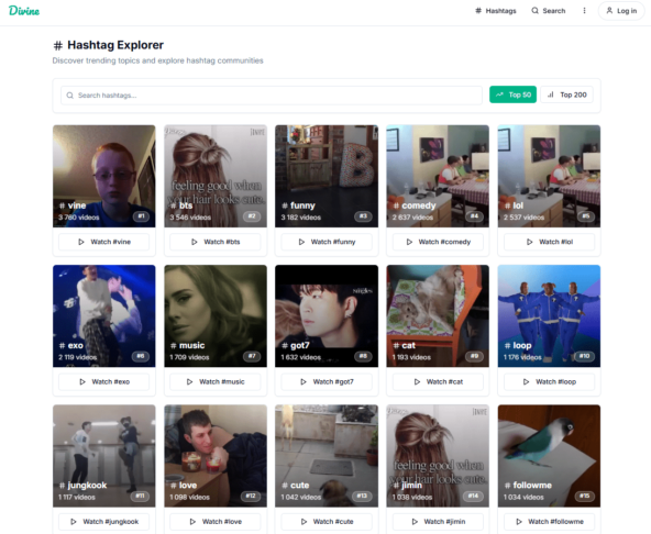 Джек Дорси инвестировал в Divine — приложение с архивными роликами из Vine и возможностью размещать новые 2 Скриншот vc.ru