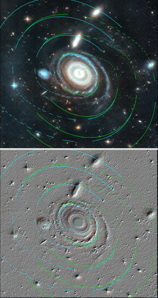 Рис. 23. Галактика Bullseye. Спираль 2. Анимированное сравнение. Рис. 23. Галактика Bullseye. Спираль 2. Анимированное сравнение.