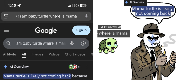 Я всё понимаю, но почему Gemini с такой жестокостью относится к чувствам маленьких черепашат??