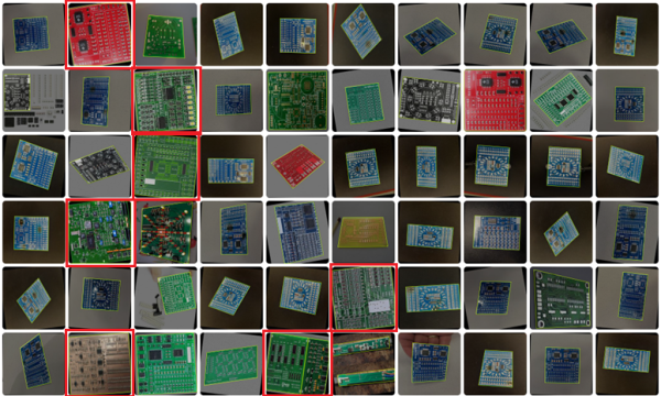Рисунок 7.  Пример исказившихся плат экспериментального датасета
