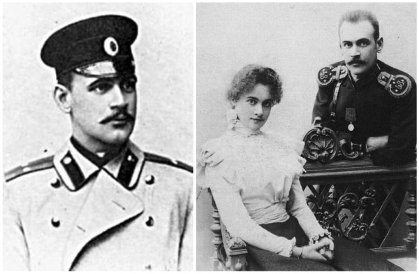 Слева — Глеб Котельников в годы военной службы. Справа — вместе с супругой